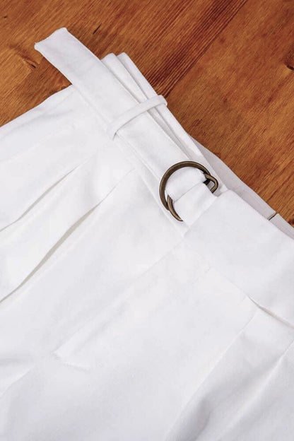 Pantalon quatre saisons en coton blanc