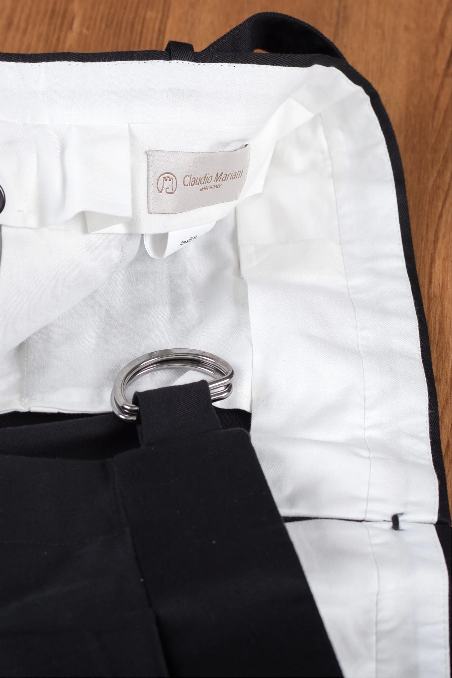 Four seasons black cotton trousers