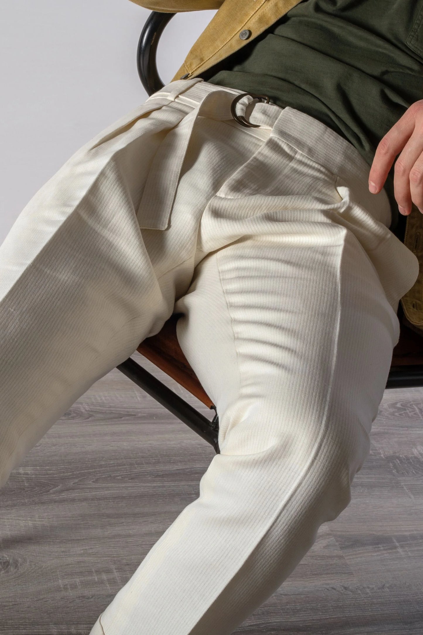 Pantalon quatre saisons en chanvre ivoire
