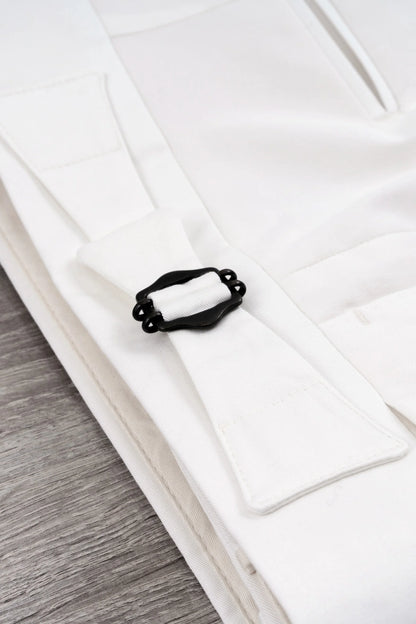 Spring Summer white cotton trousers