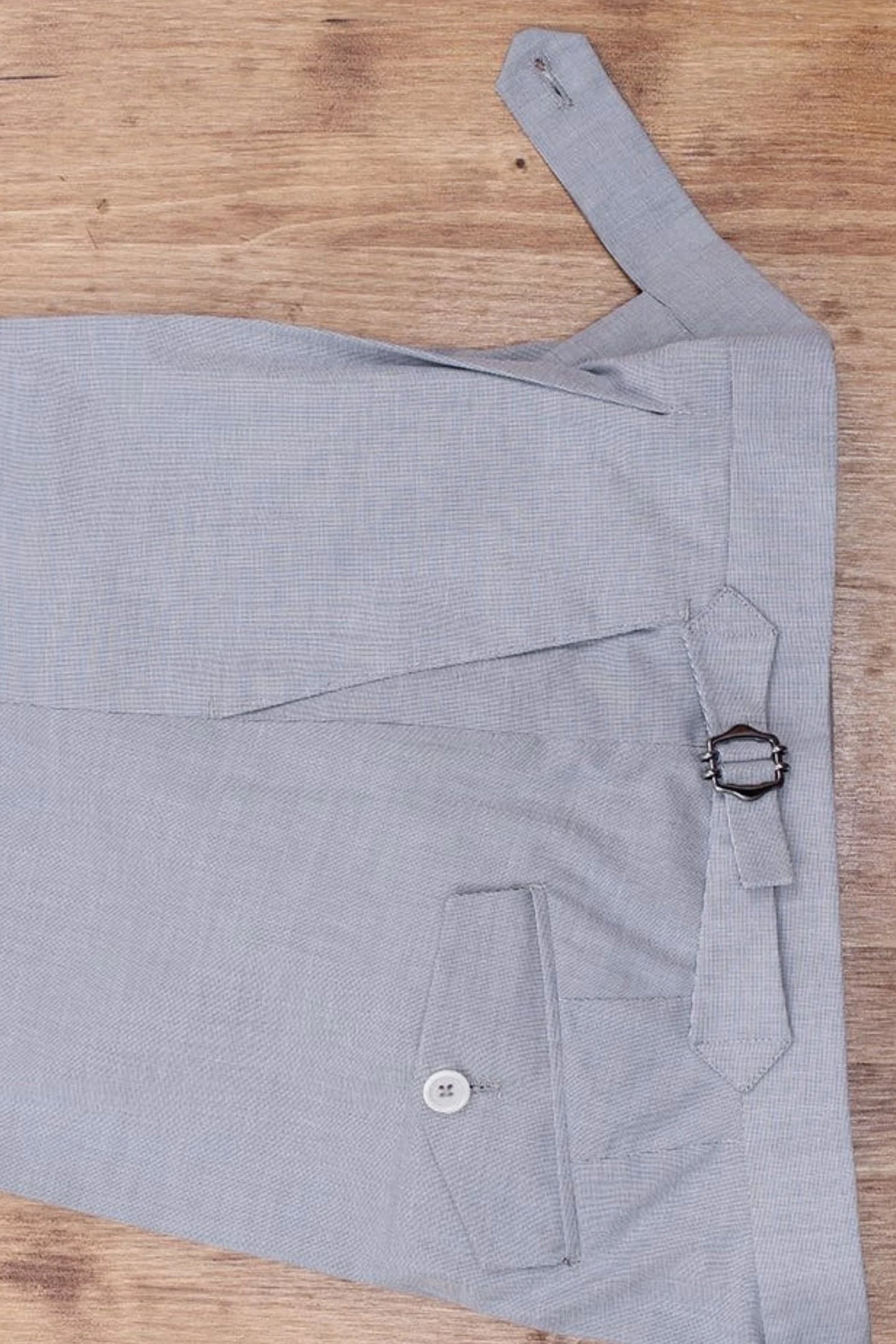 Spring summer light gray cotton trousers