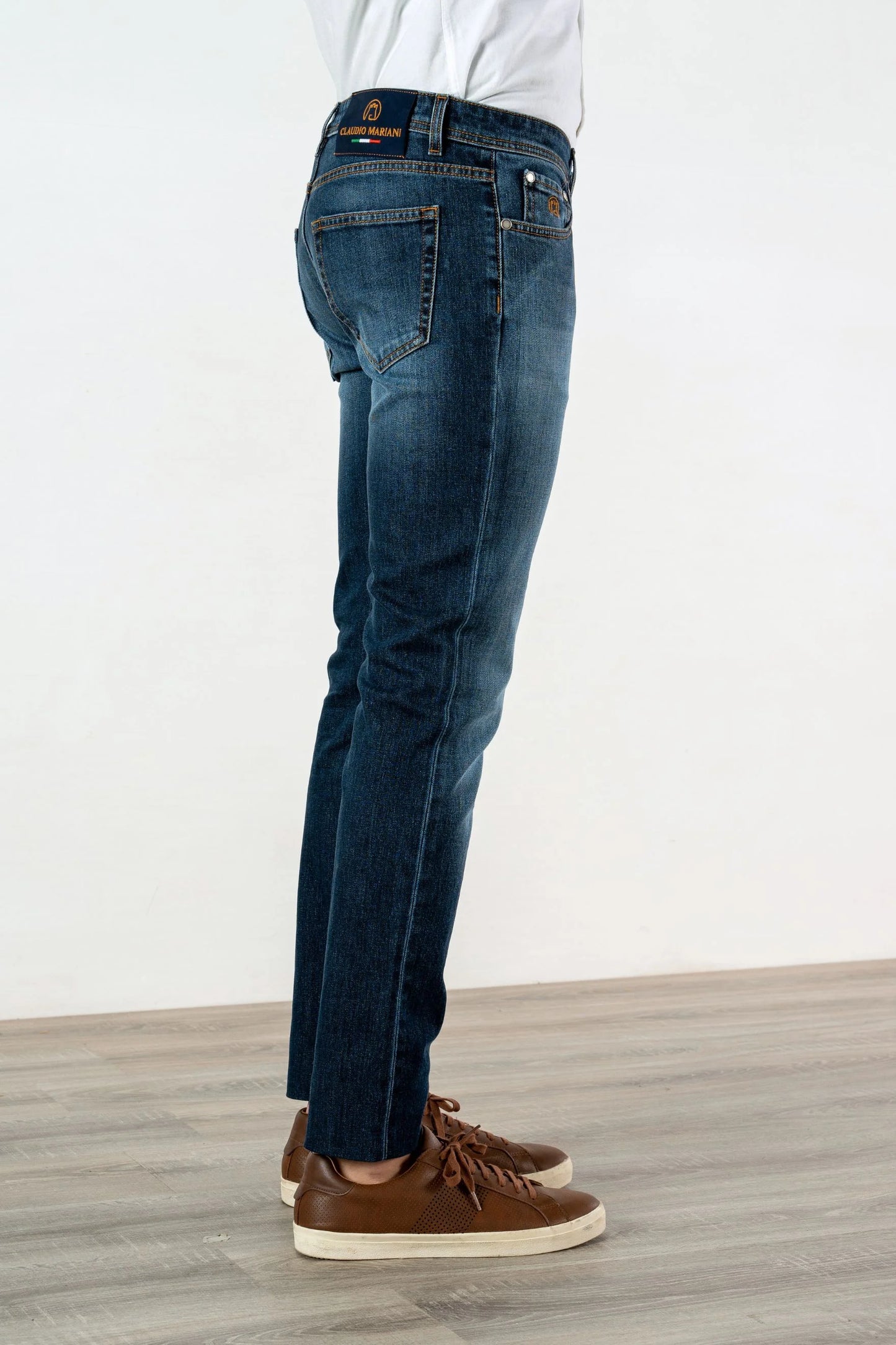 Four seasons blue denim cotton jeans