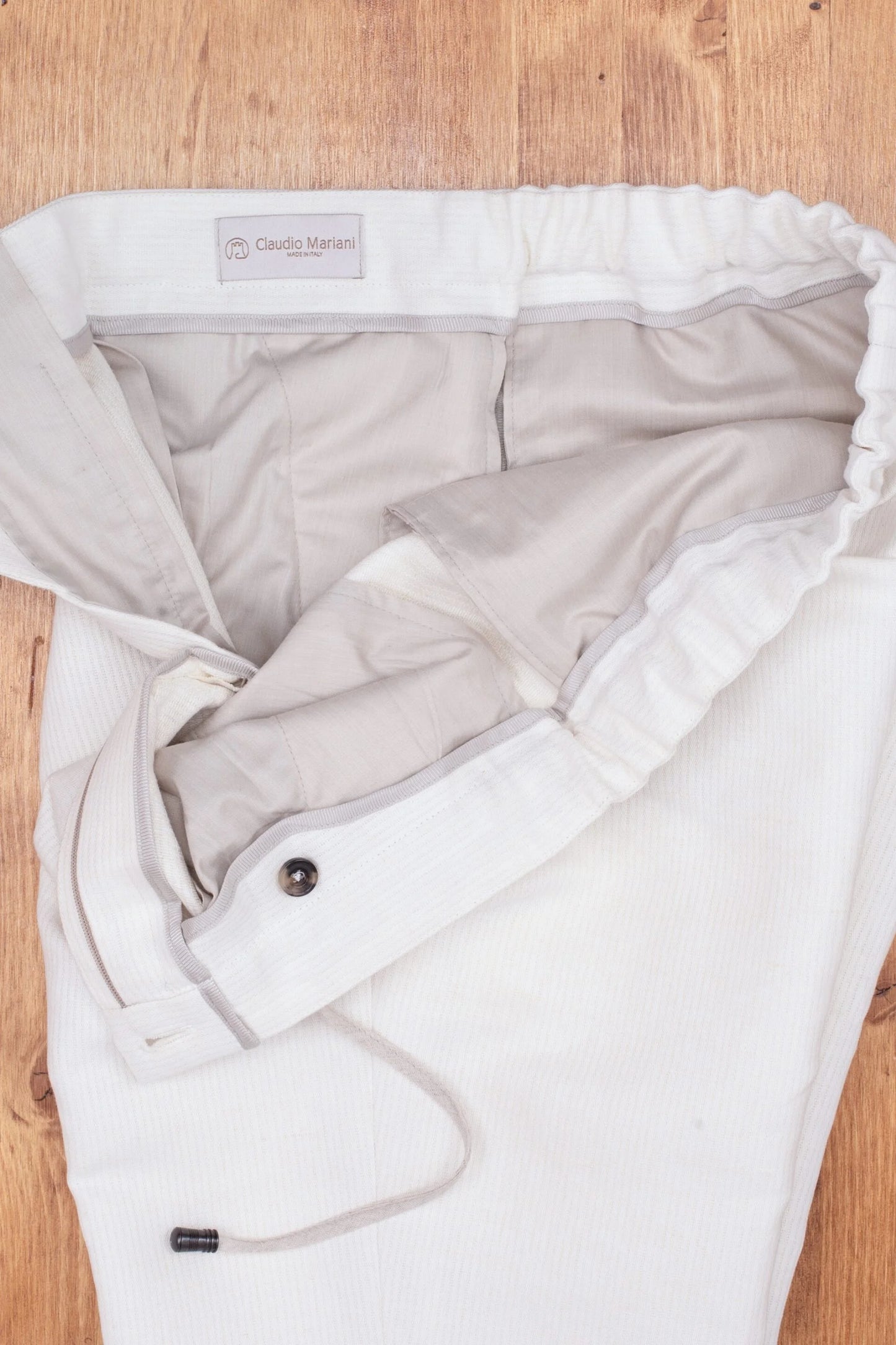 Four seasons ivory hemp trousers