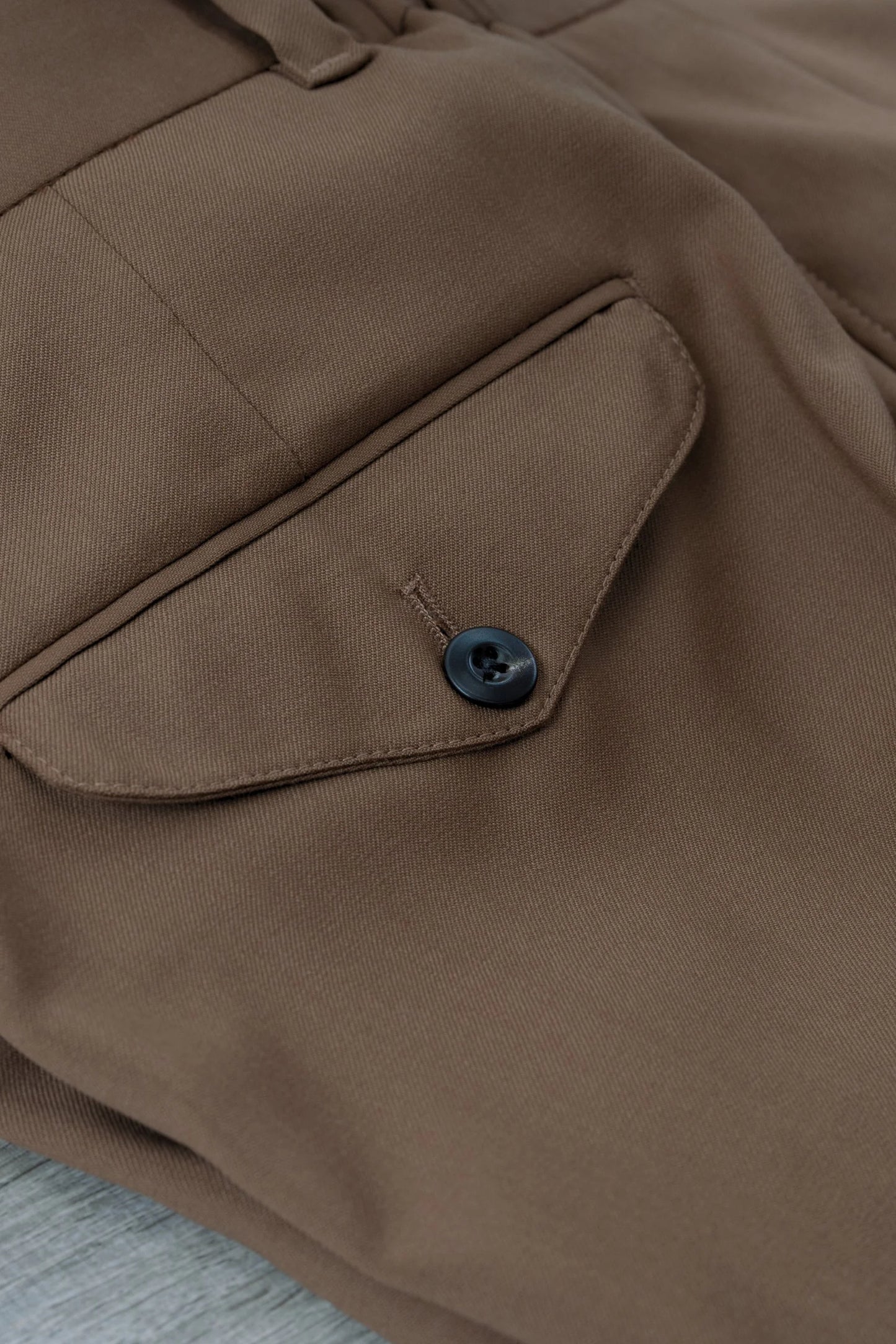 Four seasons brown 130's wool trousers