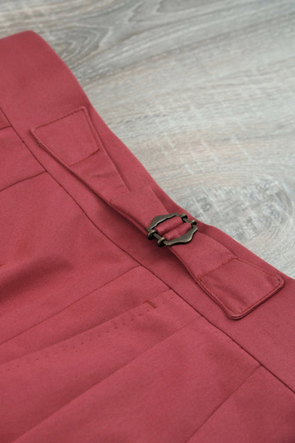 Pantalon en coton rouge quatre saisons