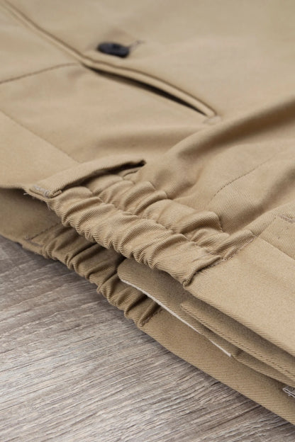 Spring summer beige cotton trousers