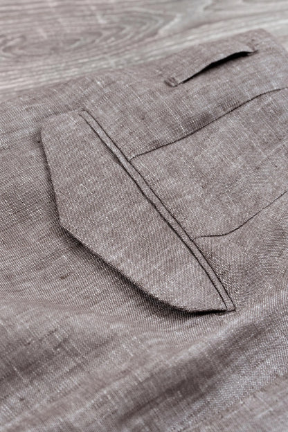 Pantaloni in lino marrone primavera estate