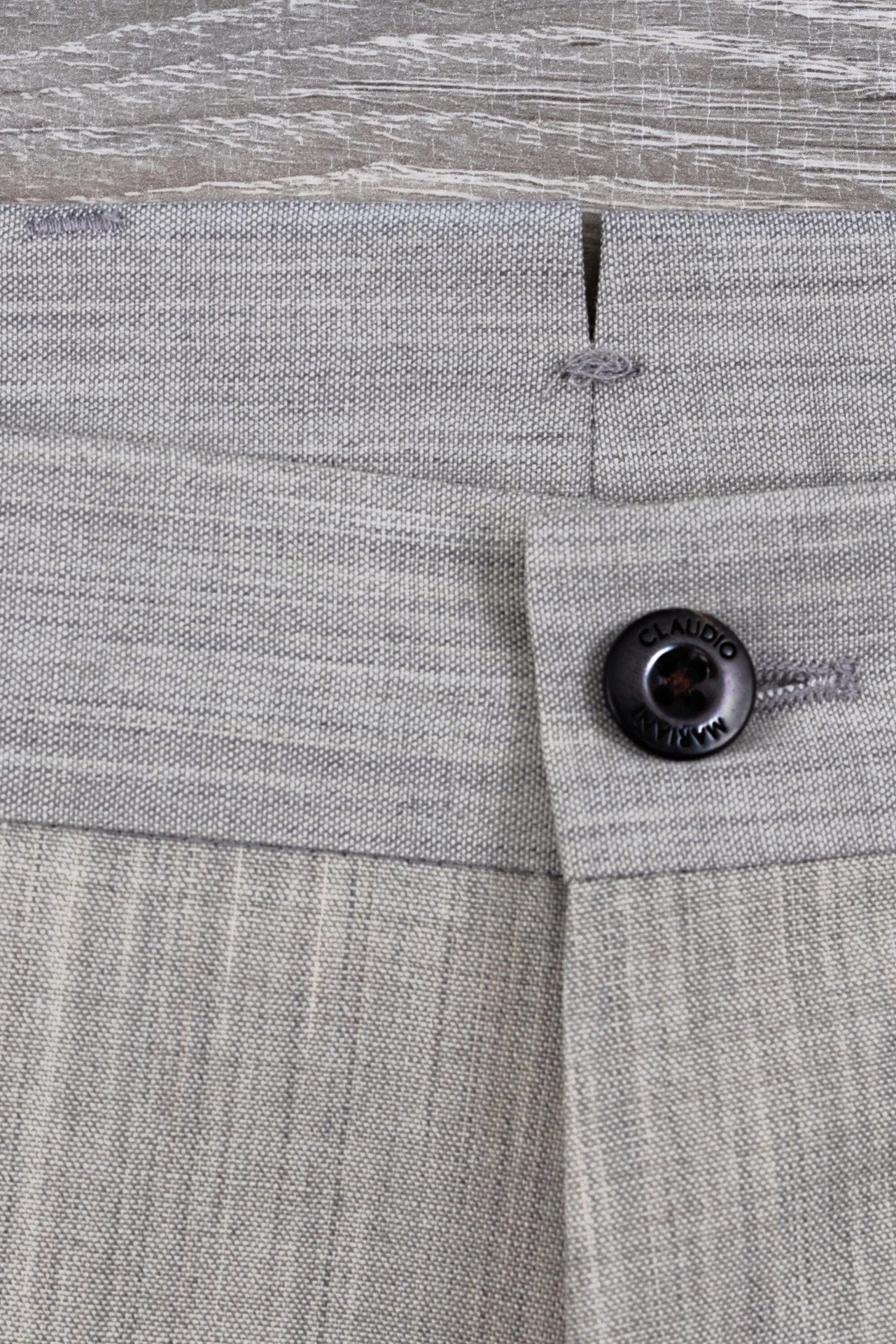 Spring summer light gray wool trousers