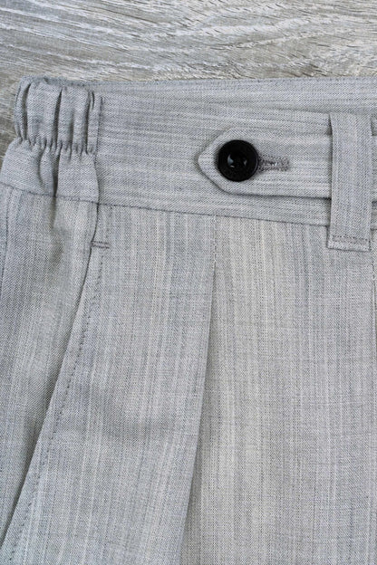 Spring summer light gray wool trousers