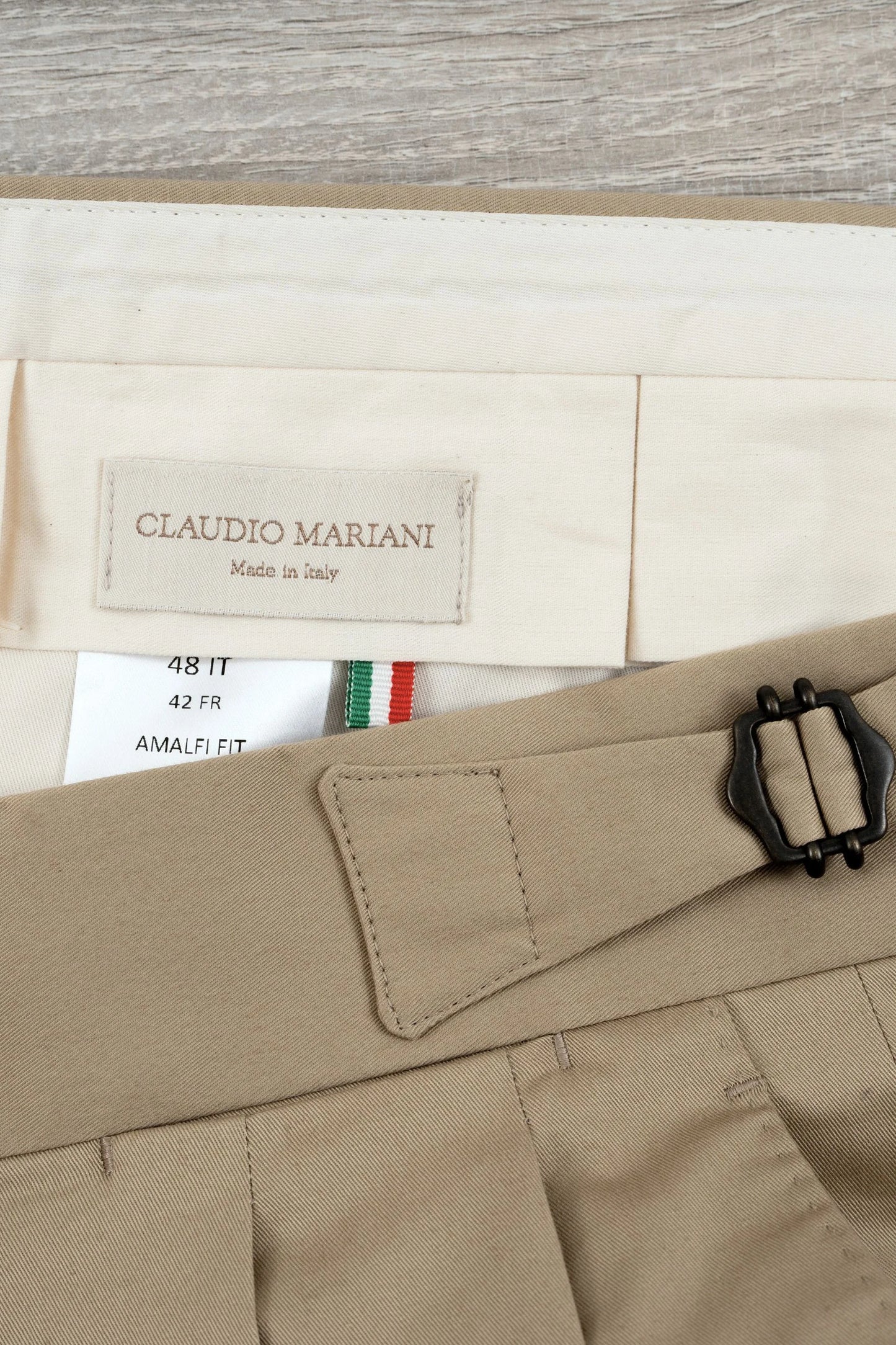 Spring Summer beige cotton trousers