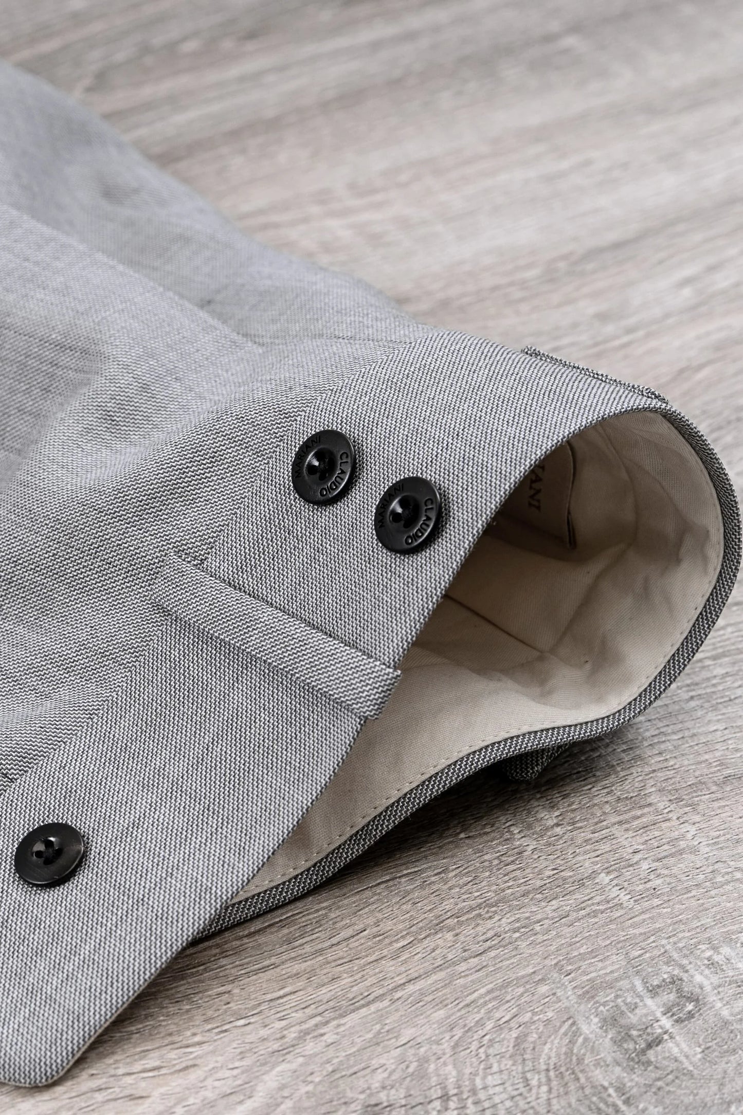 Pantaloni in lana grigio medio quattro stagioni