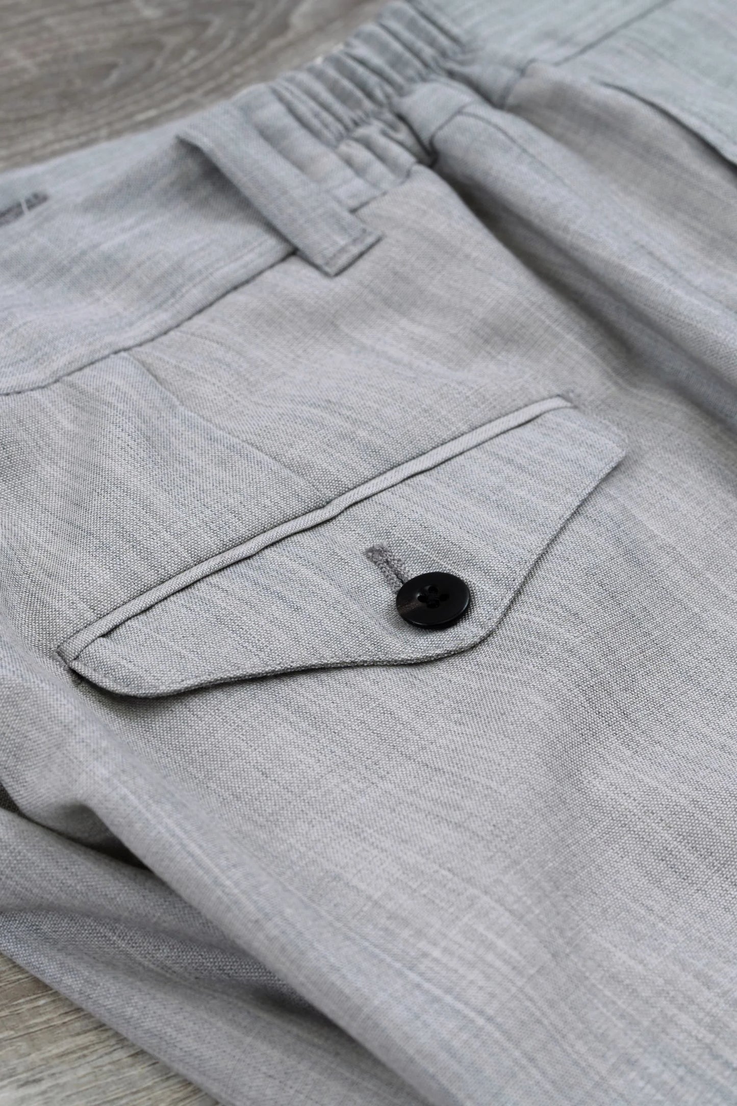 Spring summer light gray wool trousers