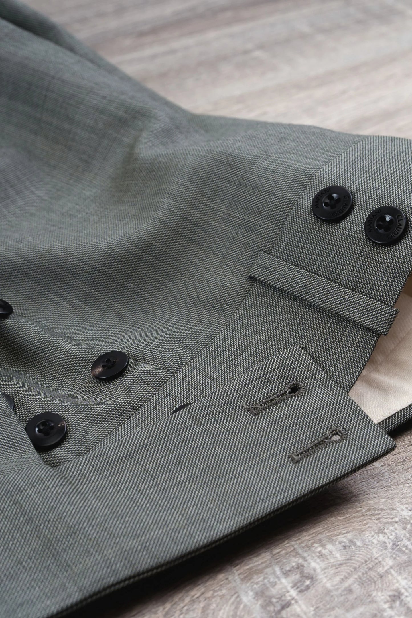 Four seasons green wool trousers