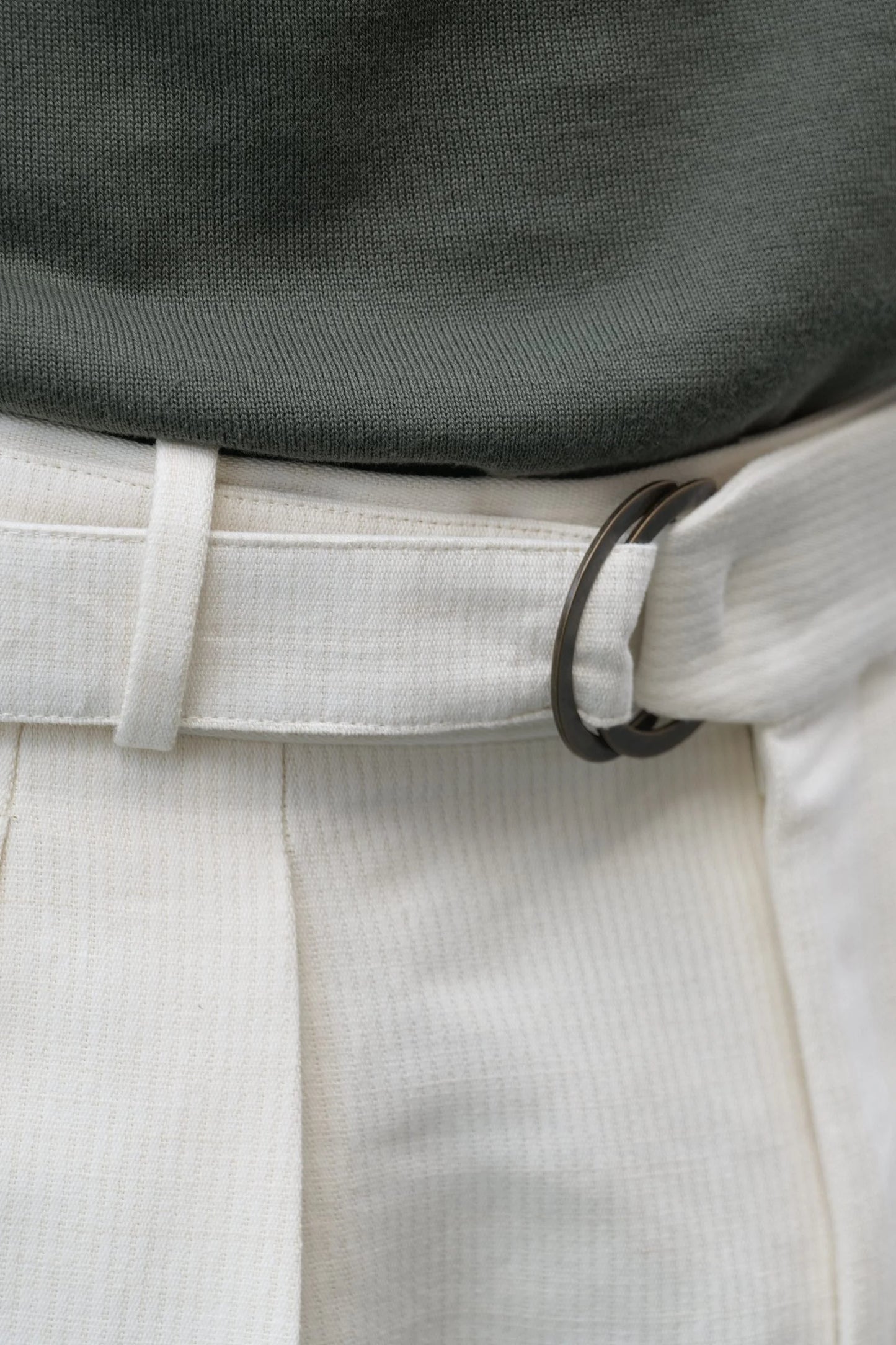 Four seasons ivory hemp trousers