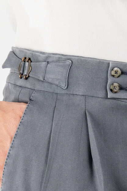 Pantaloni chino tinto lana 120’s grigio quattro stagioni