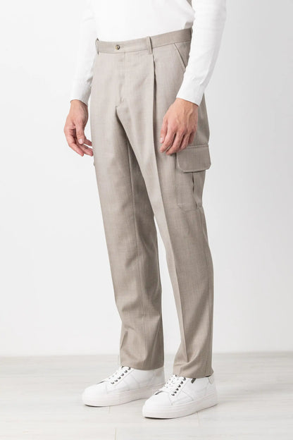 Pantalon en laine beige quatre saisons