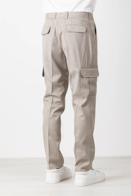 Pantalon en laine beige quatre saisons