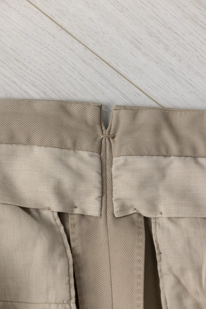 Pantalon chino beige en coton et modal automne hiver