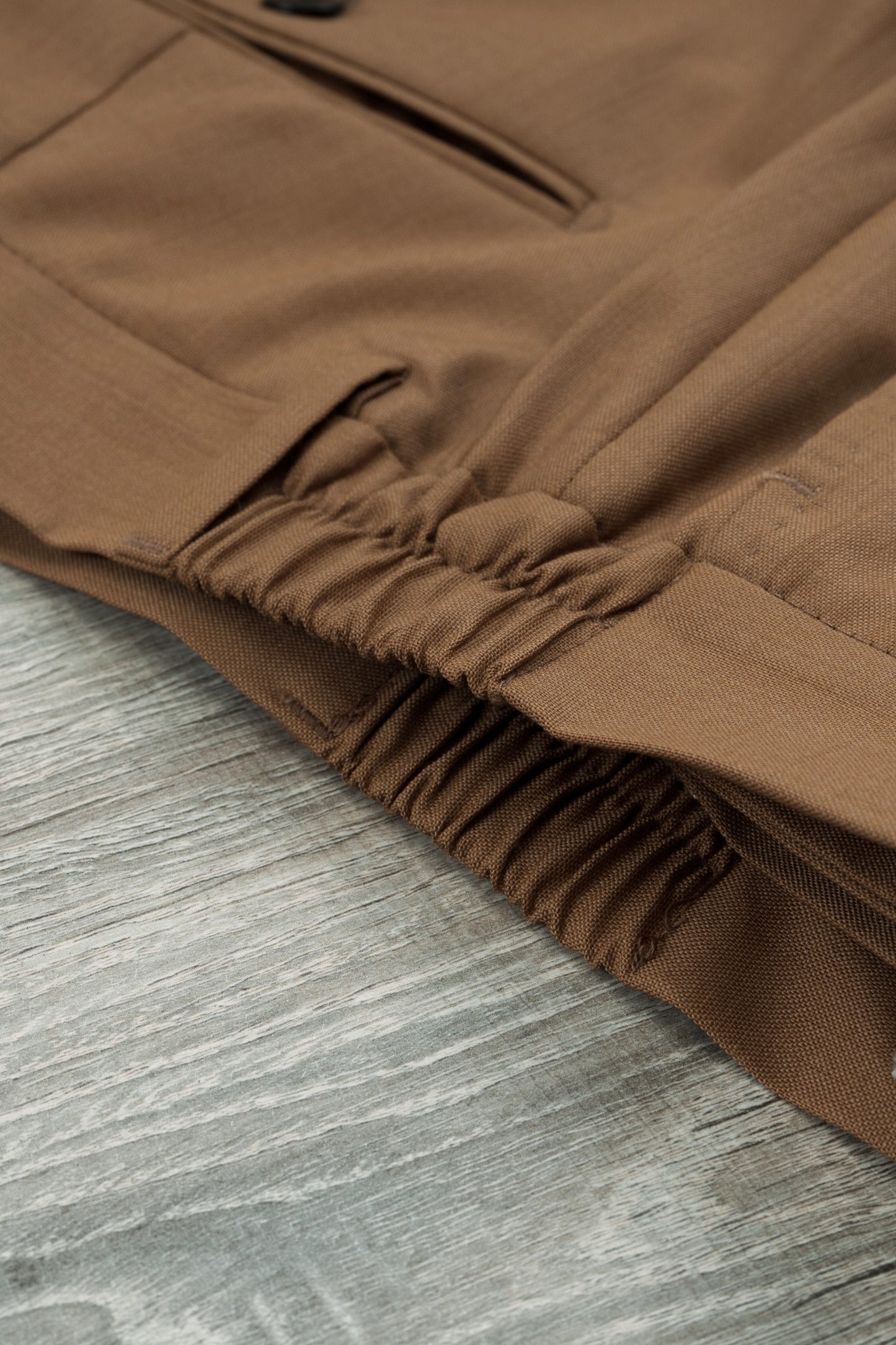 Spring summer brown wool trousers