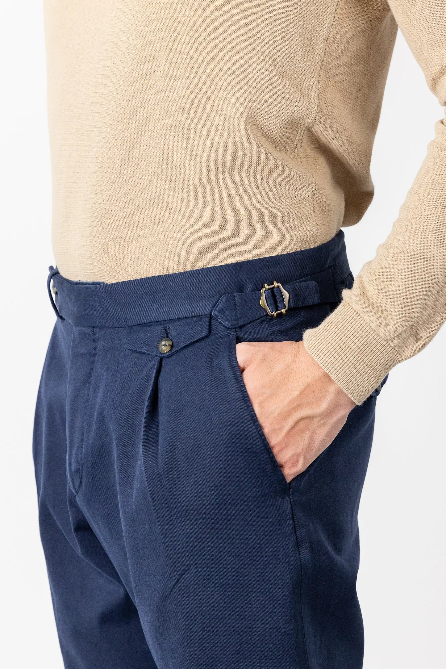 Pantaloni chino in cotone blue autunno inverno