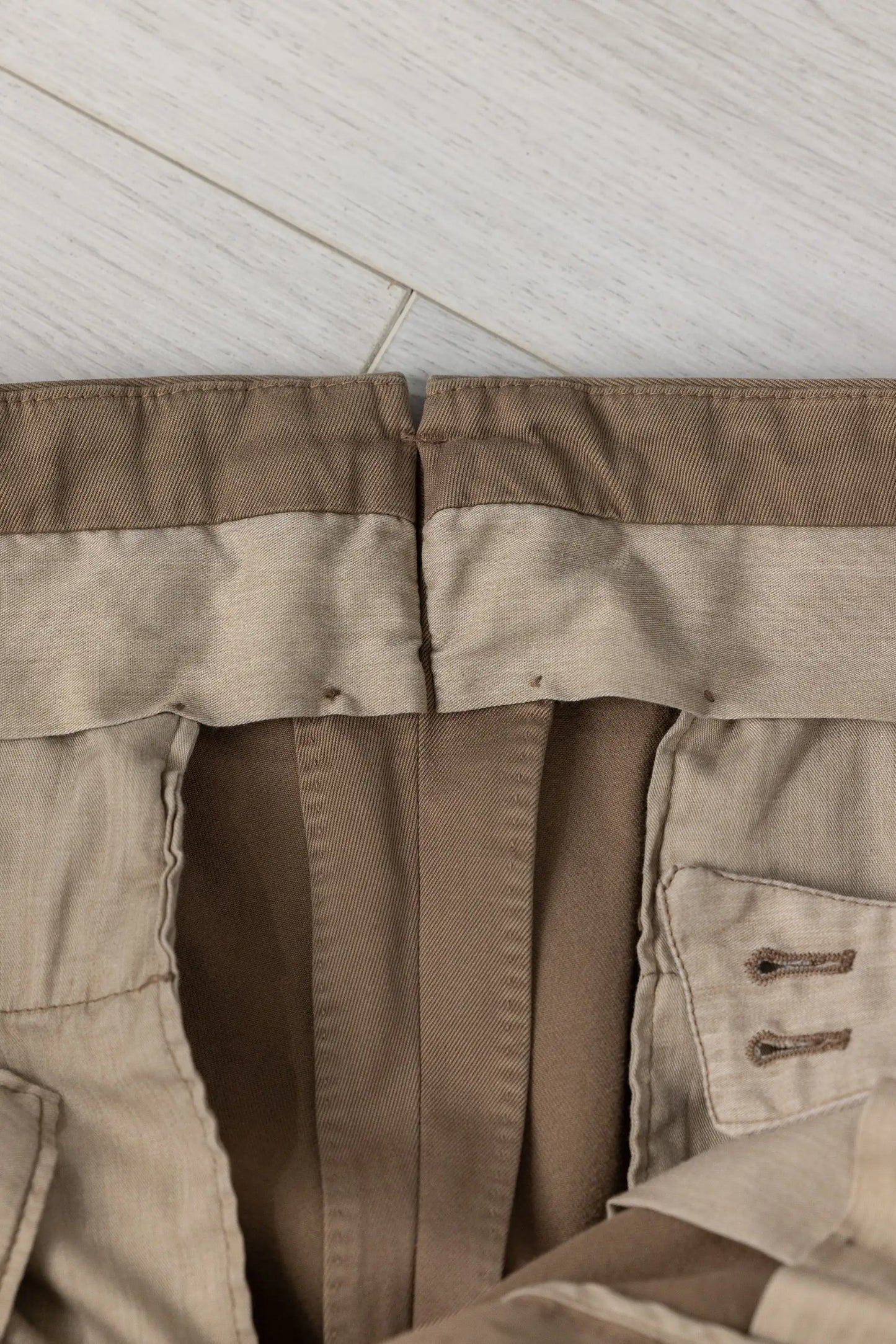 Pantaloni chino in cotone marrone autunno inverno