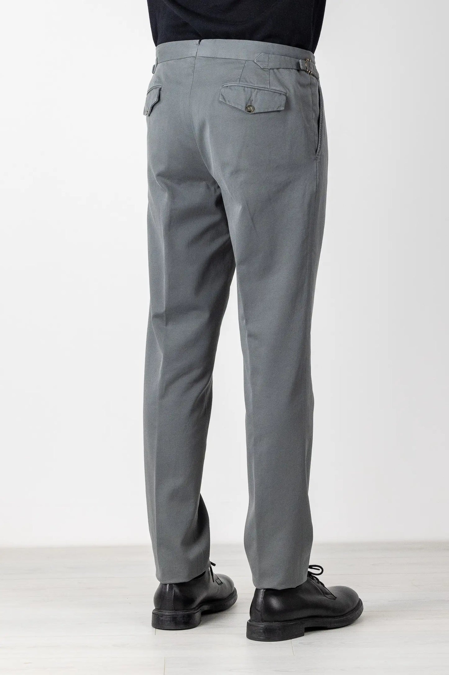 Autumn winter gray cotton chino trousers