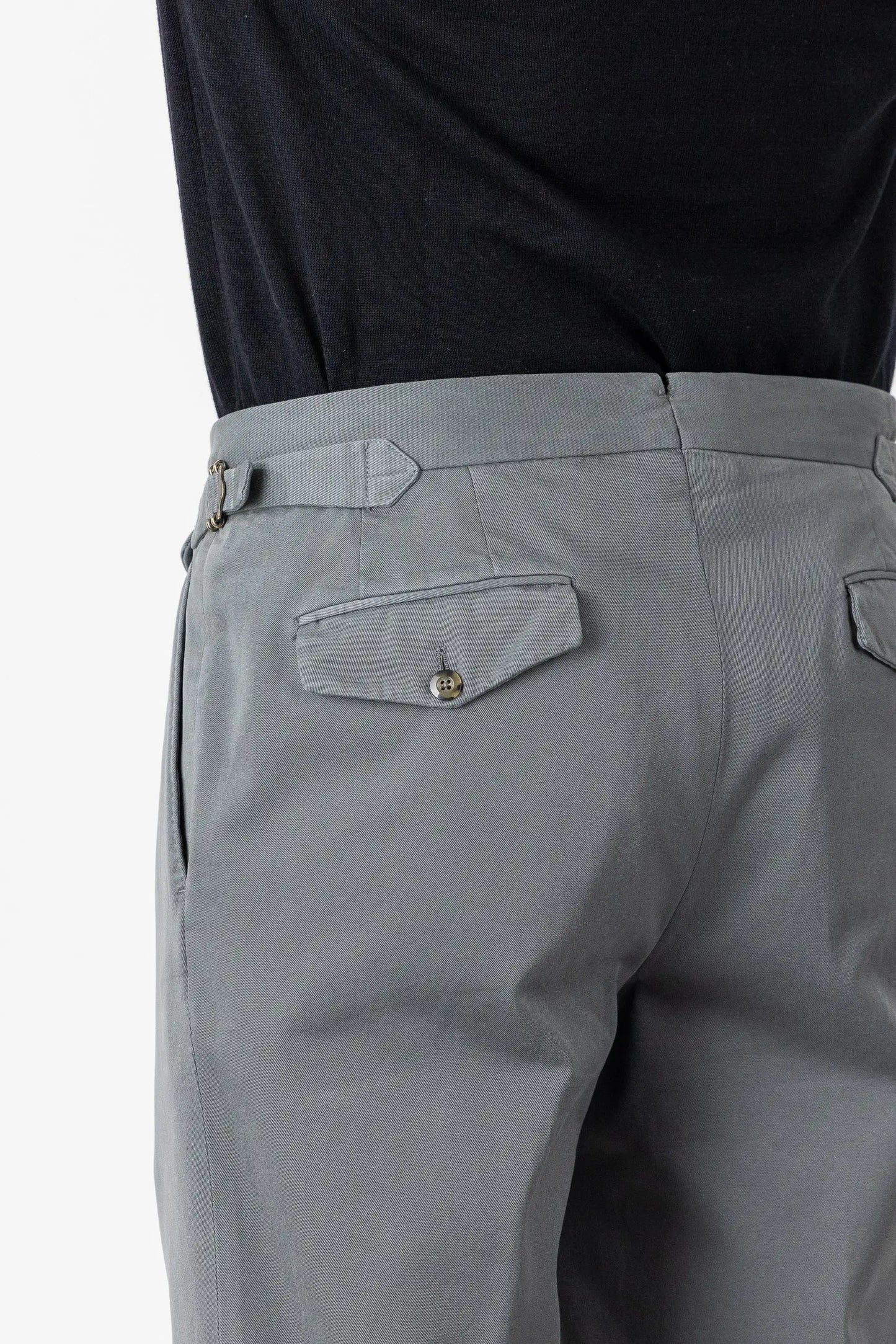 Autumn winter gray cotton chino trousers