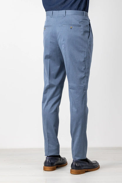 Pantaloni in cotone azzurro quattro stagioni