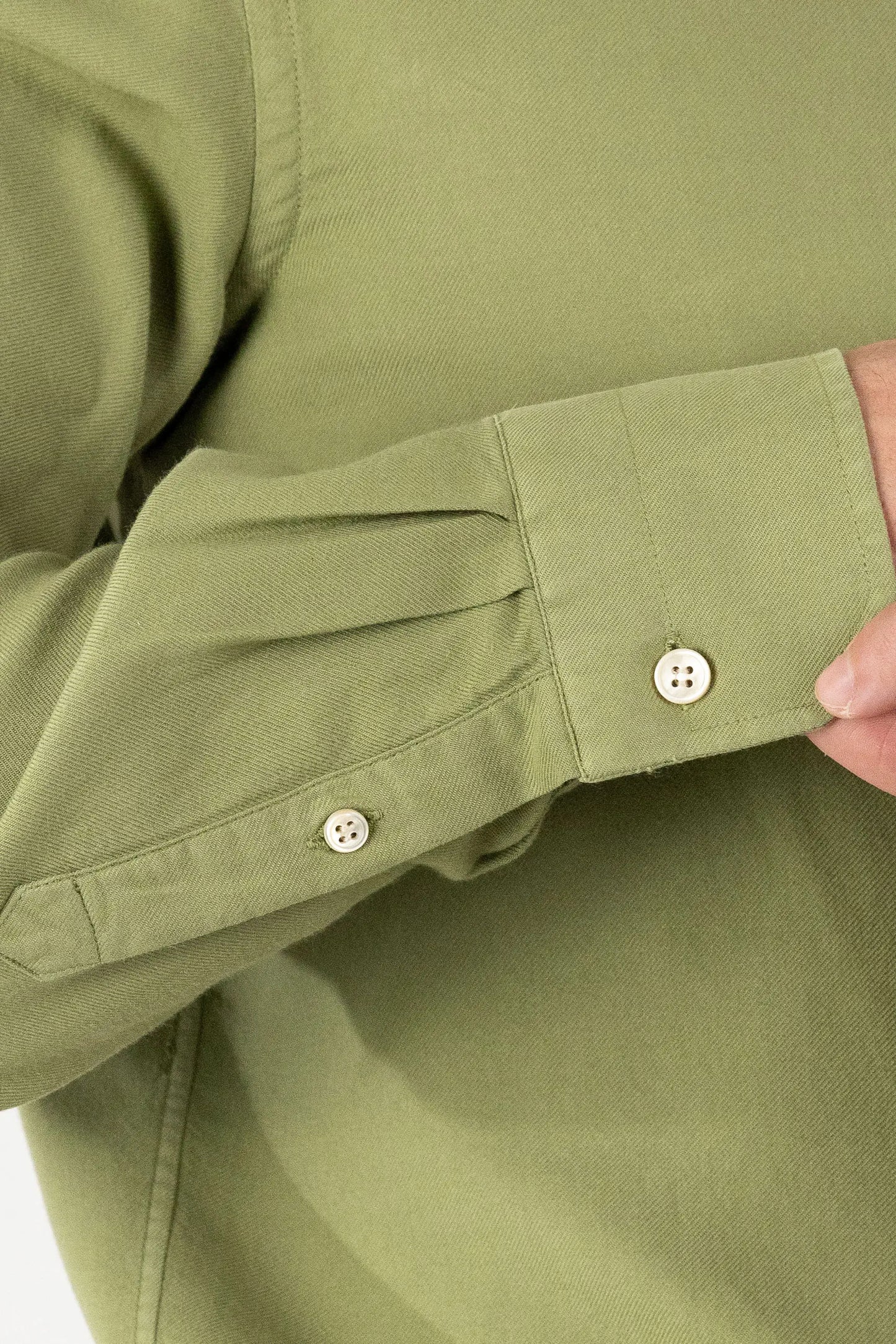 Green Cotton and Viscose Shirt for Autumn/Winter