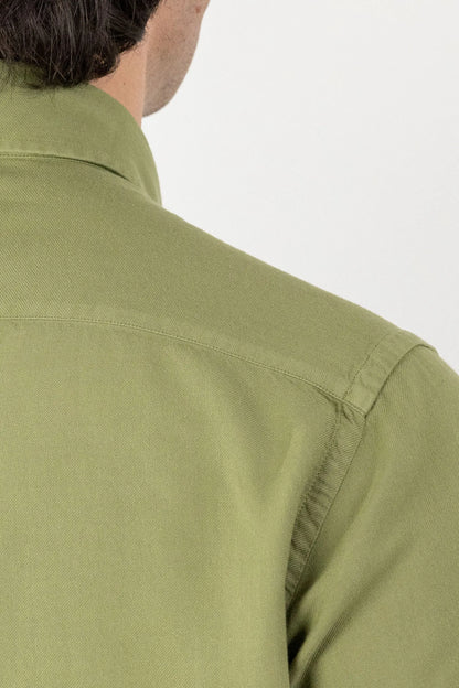 Green Cotton and Viscose Shirt for Autumn/Winter