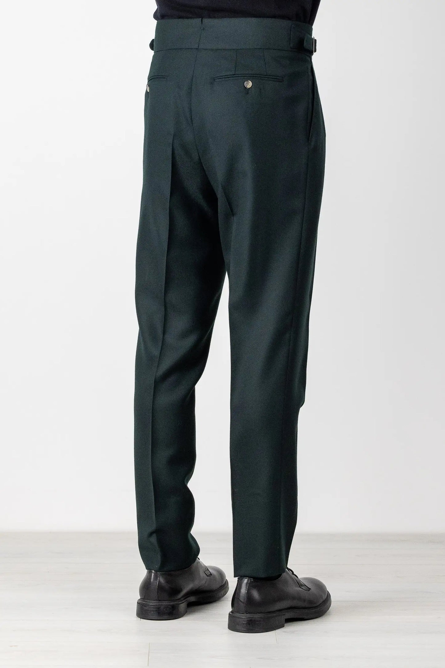 Autumn winter green 130's wool trousers