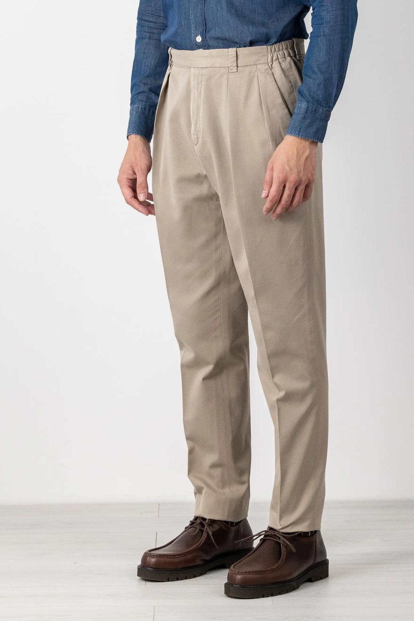 Pantalon en coton beige automne hiver