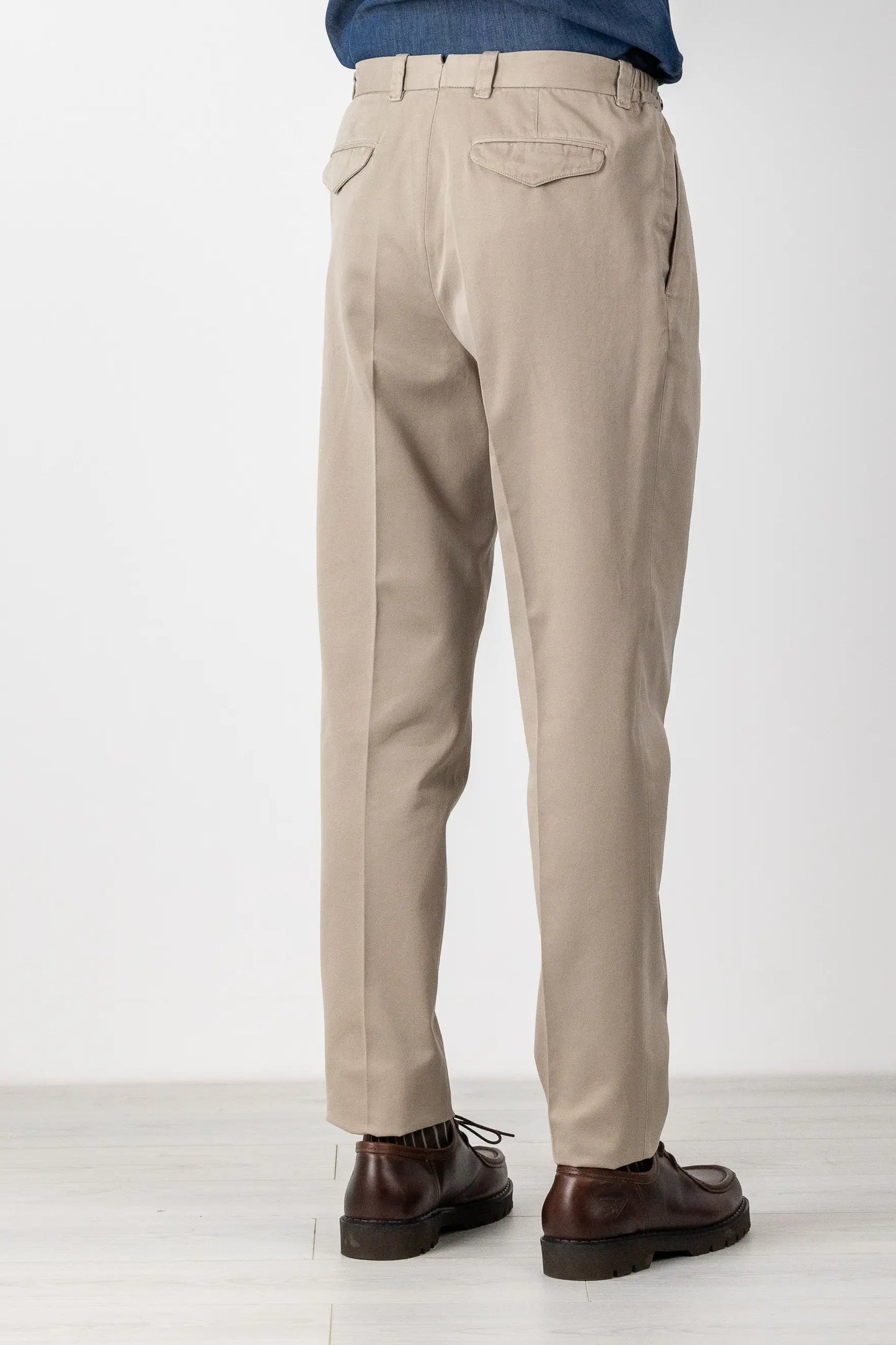 Pantalon en coton beige automne hiver