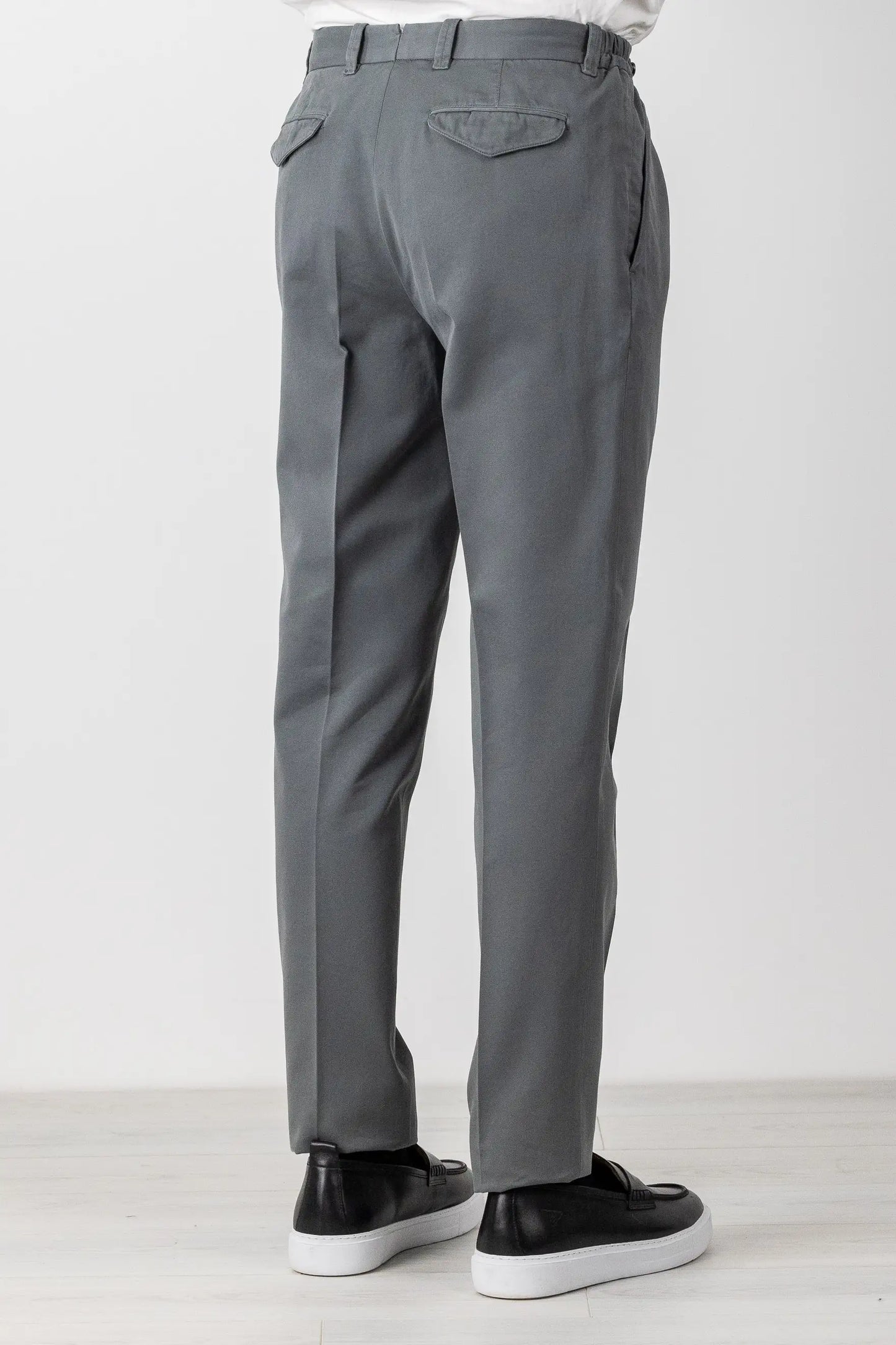 Pantaloni chino in cotone grigio autunno inverno