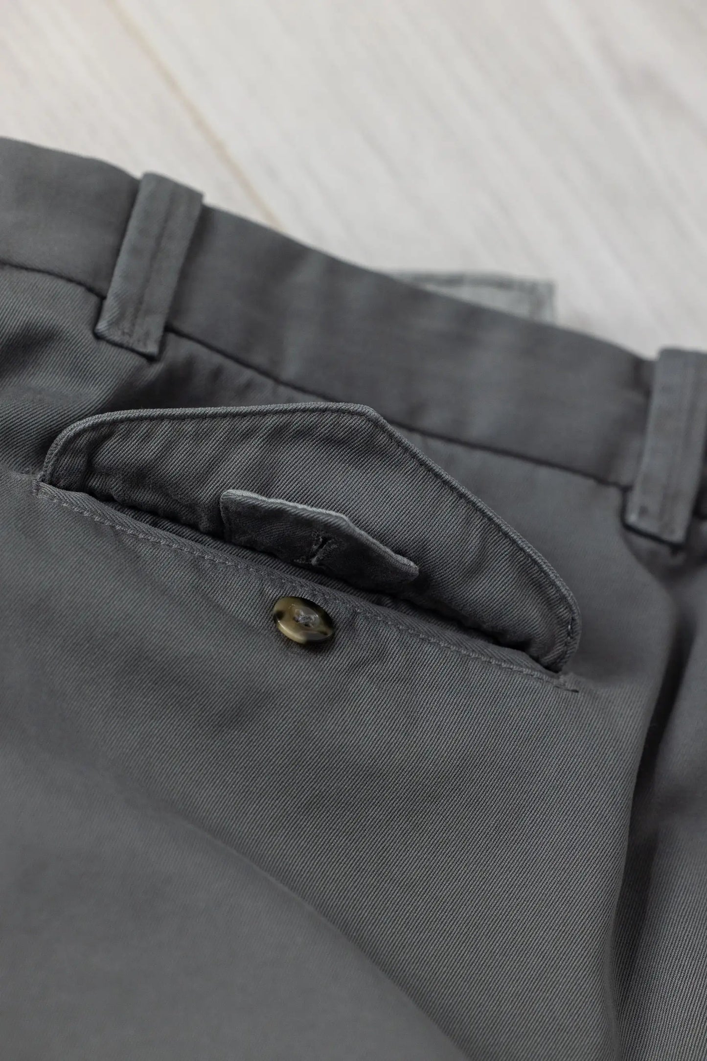 Pantaloni chino in cotone grigio autunno inverno