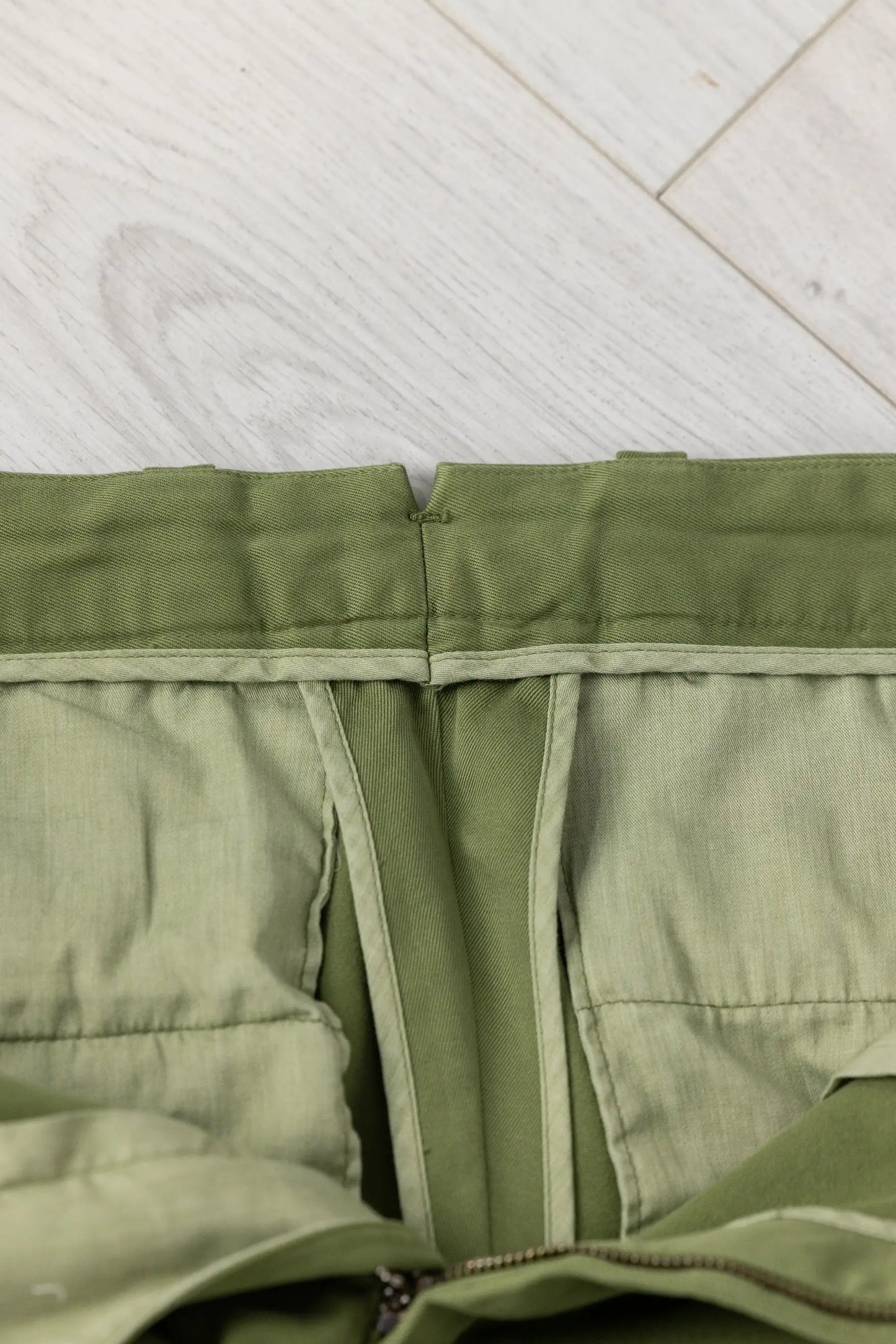 Pantaloni chino in cotone verde autunno inverno