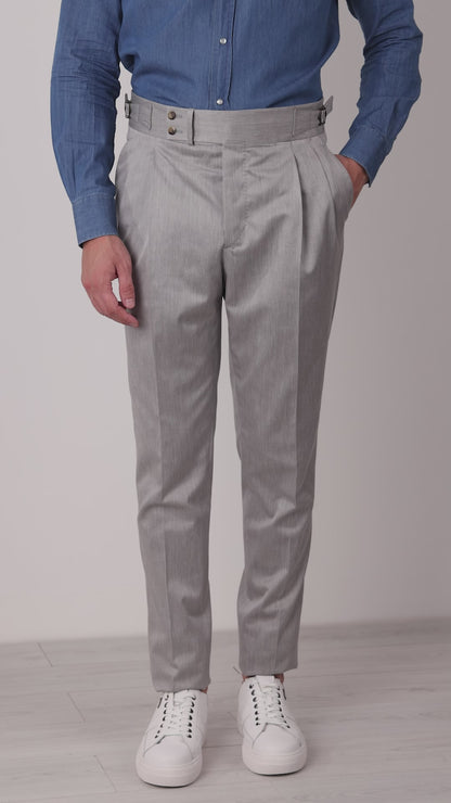 Four seasons gray cotton trousers