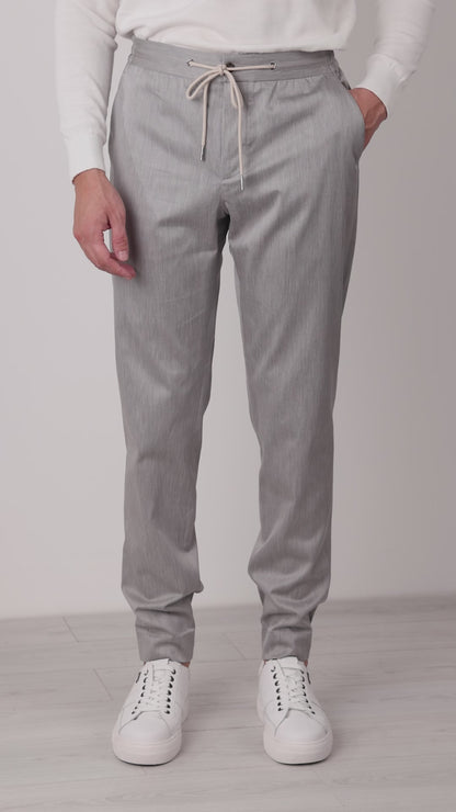 Pantaloni in cotone grigio quattro stagioni